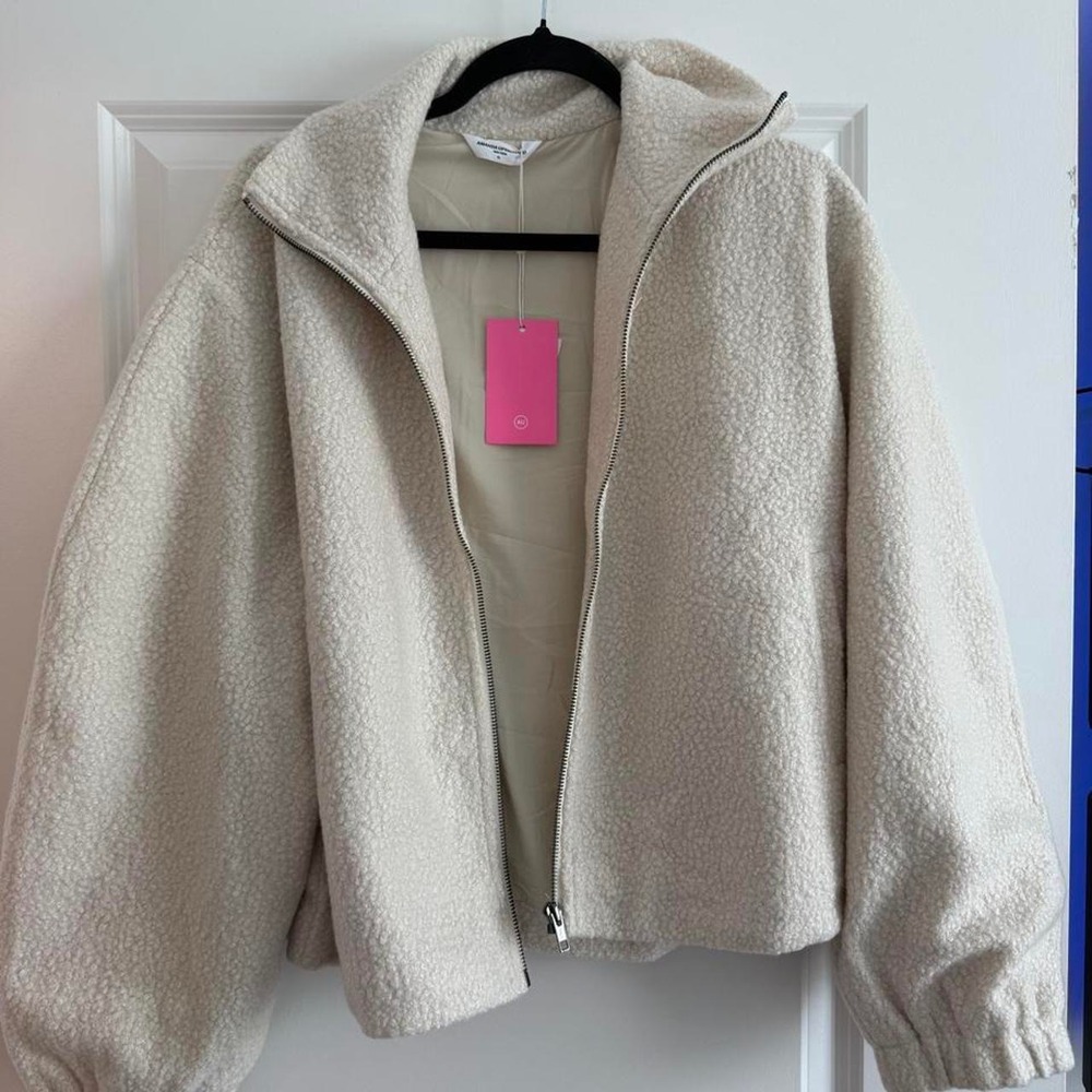 Amanda Uprichard ivory sherpa jacket